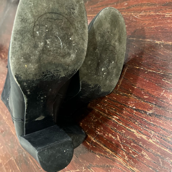 Tory Burch Leather Heeled Tall Boots with gold studs - Picture 8 of 12